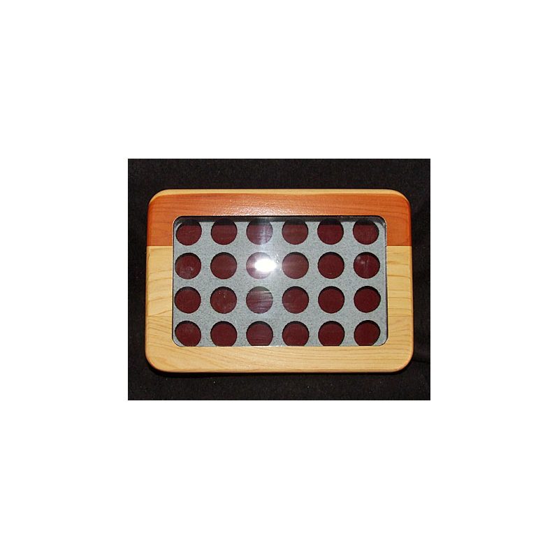 Custom Cedar Clear Top-BBM Marble Display Box-24 Count-NEW