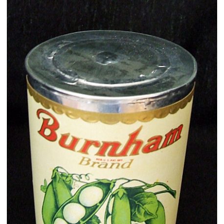 New-Dixie Tinworks-No.3 Tin Can with New Original Edgett-Burnham Label