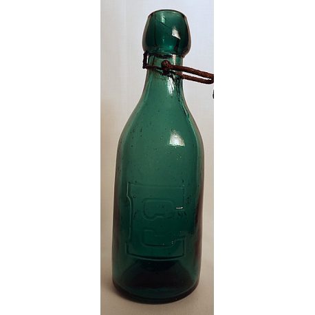 Old Bottle-1870's R. ELLOITT & CO- Trenton, N J-Teal Blob Soda