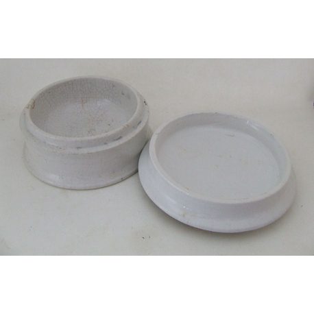 1860's Pratt-The Thirsty Soldier-Antique Pot Lid & Base