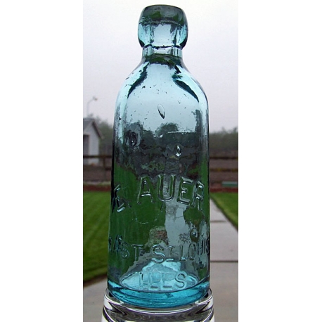 Old Bottle-1870's E. Auer East St Louis Ills-Blob Soda