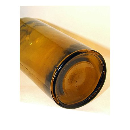 Old Bottle-1870's-Western Yellow Amber Slick Wiskey Bottle