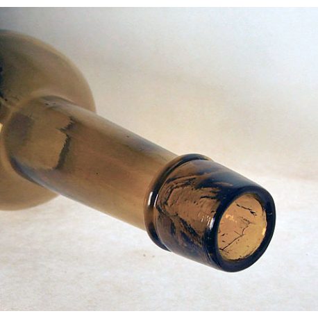 Old Bottle-1870's-Western Yellow Amber Slick Wiskey Bottle