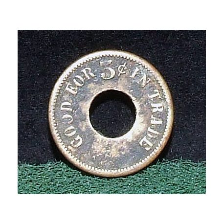 Metal Token-Kelly Bros.-Tracy, Calif.-5c Trade