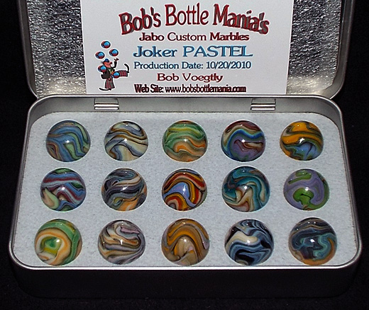 Details about   2009 JABO JOKER RAINBOW # 'I'  3/4" MARBLES BOX SET OF 6  WITH OXBLOOD B 